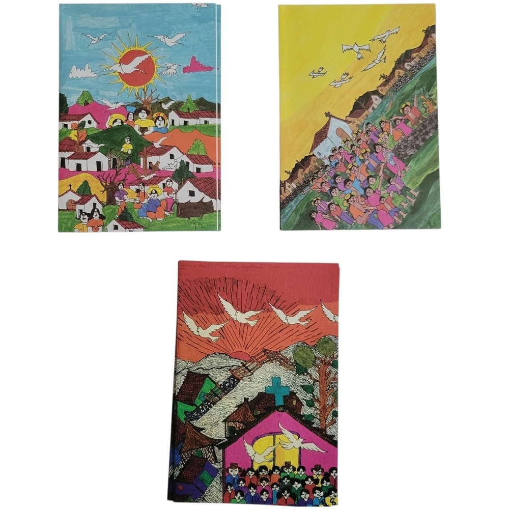 Vtg Latin America Mayan Aztec Inspirational Greetings Cards World Peace (27)